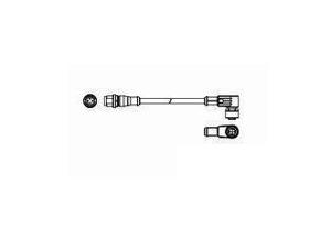 TE Connectivity 2273116-4 Sensor/actuator connector, geassembleerd M12 Aantal polen: 3 Stekker, recht, Bus, haaks 1.50 m 1 stuk(s)