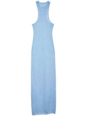 Fleur Du Mal robe Luster à coupe mi-longue - Bleu