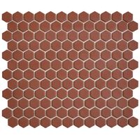 The Mosaic Factory Hexagon mozaïek tegels 23x26cm terracotta mat - thumbnail