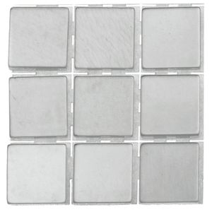 63x stuks mozaieken maken steentjes/tegels kleur grijs 10 x 10 x 2 mm   -