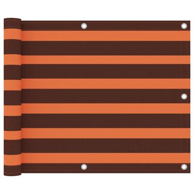 VidaXL Balkonscherm 75x300 cm oxford stof oranje en bruin