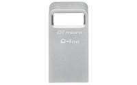 Kingston DataTraveler® Micro USB-stick Retail 64 GB Zilver DTMC3G2/64GB USB-A 3.2 Gen 1 - thumbnail