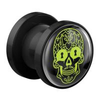 Tunnel met Magisch Doodshoofd Design Acryl Tunnels & Plugs