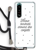 Confetti: Sony Xperia 5 III Transparant Hoesje met koord