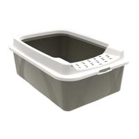 Rotho eco bonnie kattenbak met boveningang m cappuccino/zand