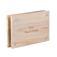 Esschert Design kruidenpers - hout - 23 x 14 cm - bloempers - bloemen/bladeren/kruiden pers
