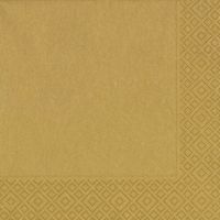 20x Kerst servetten goud unikleur 33 x 33 cm