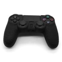 Anti-Slip Grip Silicone Cover Beschermer Hoesje voor PS4 Controller - Zwart - thumbnail