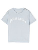 Palm Angels Kids t-shirt en coton à logo imprimé - Bleu