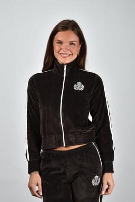 Sporty & Rich vest NY Crest Elio Velour JA06765243BR03 chocolate