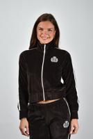 Sporty & Rich vest NY Crest Elio Velour JA06765243BR03 chocolate