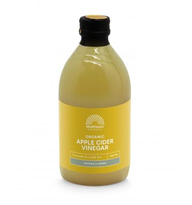 Organic apple cider vinegar matcha lemon bio