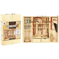 Houten gereedschapskist met echt gereedschap - PLANETE BOIS - FSC - 25 stuks - Montessori - Vanaf 8 jaar