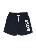 BOSS Kidswear short de bain à logo imprimé - Bleu