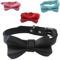 Nobleza Hondenhalsband met strik - Vegan leer - 40 cm