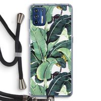 Bananenbladeren: Motorola Moto G9 Plus Transparant Hoesje met koord