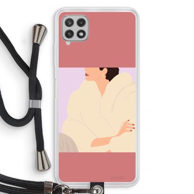 Cosy: Samsung Galaxy A22 4G Transparant Hoesje met koord
