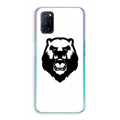 Angry Bear (white): Oppo A92 Transparant Hoesje