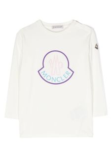 Moncler Enfant t-shirt à logo imprimé - Blanc