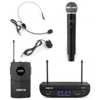 Vonyx WM82C 2-kanaals UHF draadloos microfoonsysteem - thumbnail