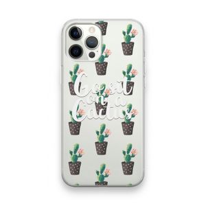 Cactus quote: iPhone 12 Pro Max Transparant Hoesje