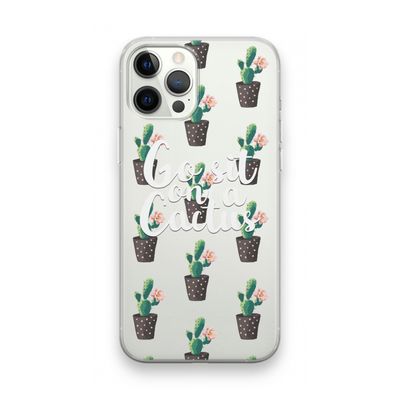 Cactus quote: iPhone 12 Pro Max Transparant Hoesje