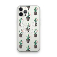 Cactus quote: iPhone 12 Pro Max Transparant Hoesje