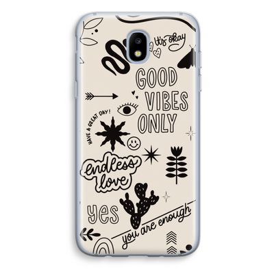 Good vibes: Samsung Galaxy J5 (2017) Transparant Hoesje