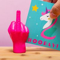 Middelvinger fotohouder - Roze