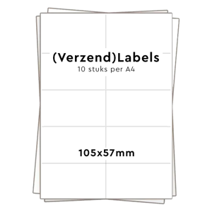 Huismerk 10 stickers per A4 (105x57mm)