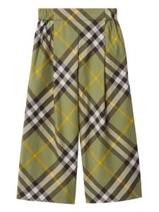 Burberry Kids pantalon cargo en coton à motif Vintage Check - Vert