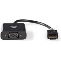 HDMI - VGA-kabel | HDMI-connector - VGA female + 3,5 mm uitgang | 0,2 m | Antraciet