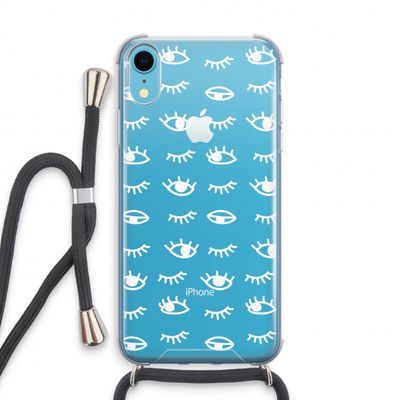 Eye pattern #3: iPhone XR Transparant Hoesje met koord
