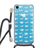 Eye pattern #3: iPhone XR Transparant Hoesje met koord