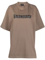 Balenciaga t-shirt Caps en coton - Marron Balenciaga t-shirt Caps en coton - Marron