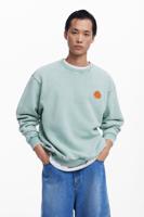 Sweatshirt met borduursels BuenaVida - BLUE - L - thumbnail