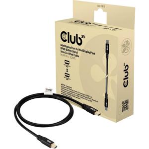 club3D CAC-1165 DisplayPort-kabel Aansluitkabel 1 m Zwart