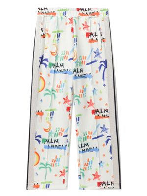 Palm Angels Kids pantalon de jogging à imprimé graphique - Blanc