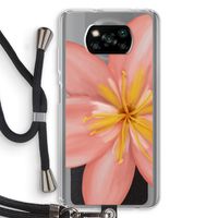 Pink Ellila Flower: Xiaomi Poco X3 NFC Transparant Hoesje met koord