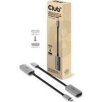 CLUB3D CAC-1567 kabeladapter/verloopstukje USB Type C DisplayPort Zwart, Zilver