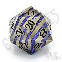 CritStones metal Dice D20 Engraved Elder 3 cm