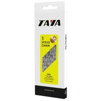 Taya ketting 408h 1/2x3/32 1-speed zwart/zwart 112 schakels hangkaart