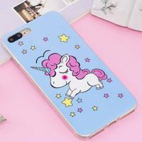 For iPhone 8 Plus & 7 Plus Noctilucent IMD Horse Pattern Soft TPU Back Case Protector Cover