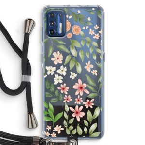 Botanical sweet flower heaven: Motorola Moto G9 Plus Transparant Hoesje met koord