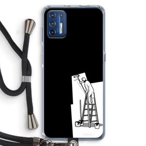 Musketon Painter: Motorola Moto G9 Plus Transparant Hoesje met koord