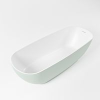 Vrijstaand bad Mondiaz Rock | 170x70 cm | Solid surface | Ovaal | Greey - Talc