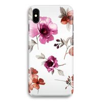 Geschilderde bloemen: iPhone X Volledig Geprint Hoesje