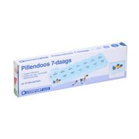 Basic Comfort aid pillendoos 7-daags 2x6.4x21.5 cm blauw/wit