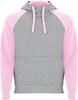 Roly RY1058 Badet Hooded Sweatshirt - Heather Grey 58/Light Pink 48 - S