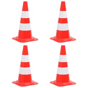 VidaXL Verkeerskegels 4 st reflecterend 50 cm rood en wit